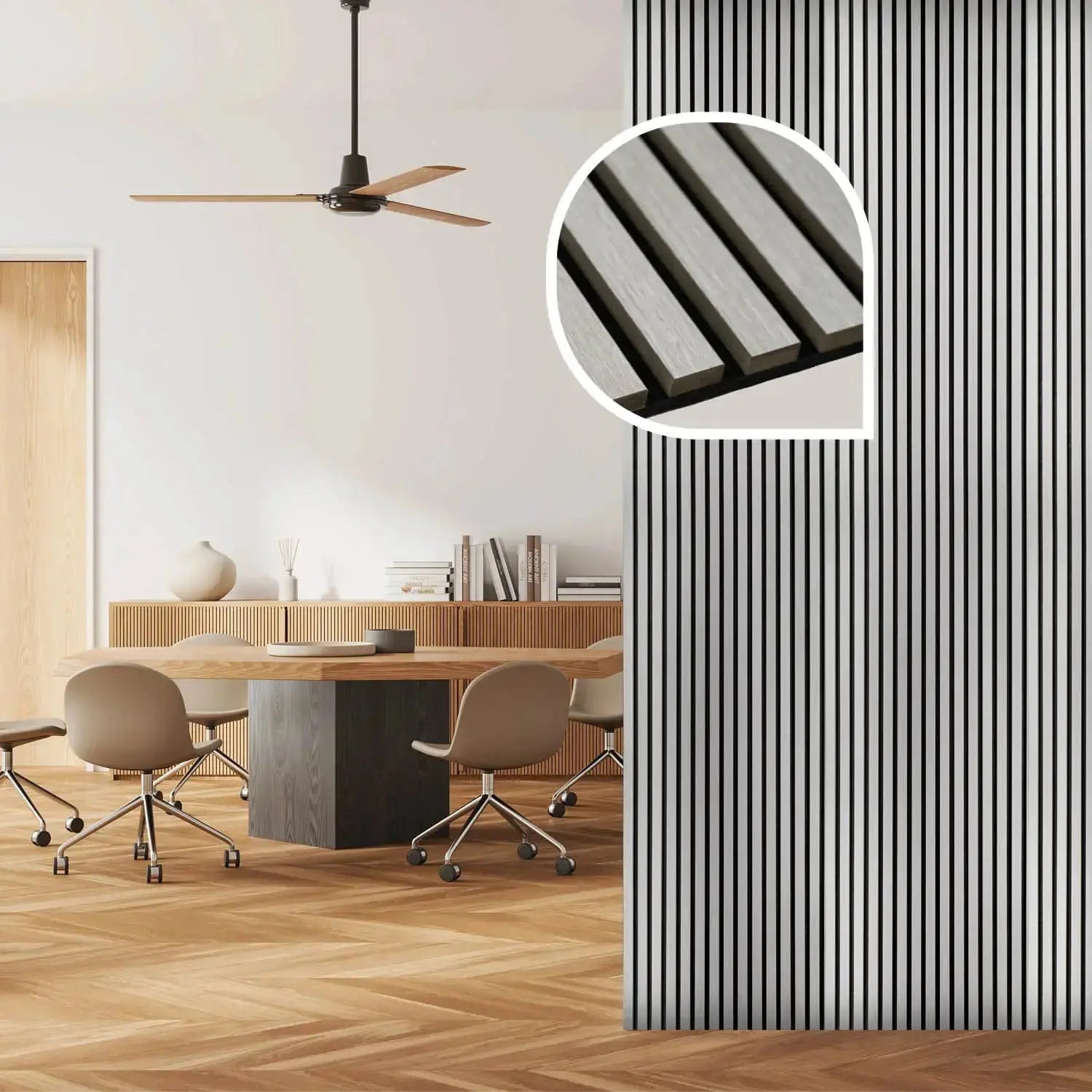 Akustikpaneel Eiche hellgrau 150x40 cm - Vivodo Onlineshop