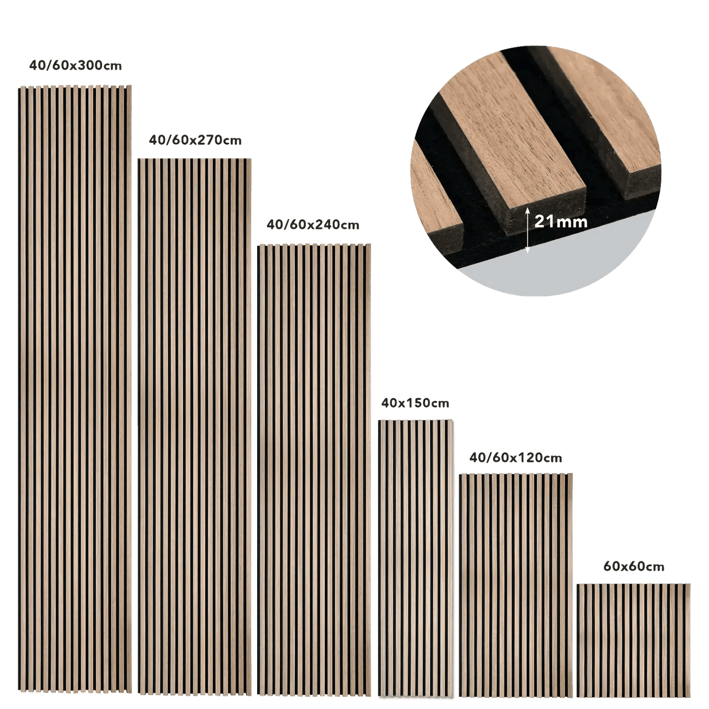 Akustikpaneel Walnuss 120x40 cm - Vivodo Onlineshop