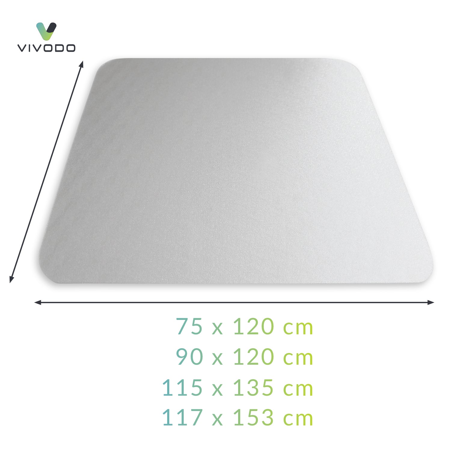 Vivodo Bodenschutzmatte 74 x 120 cm Teppichboden Vivodo Onlineshop