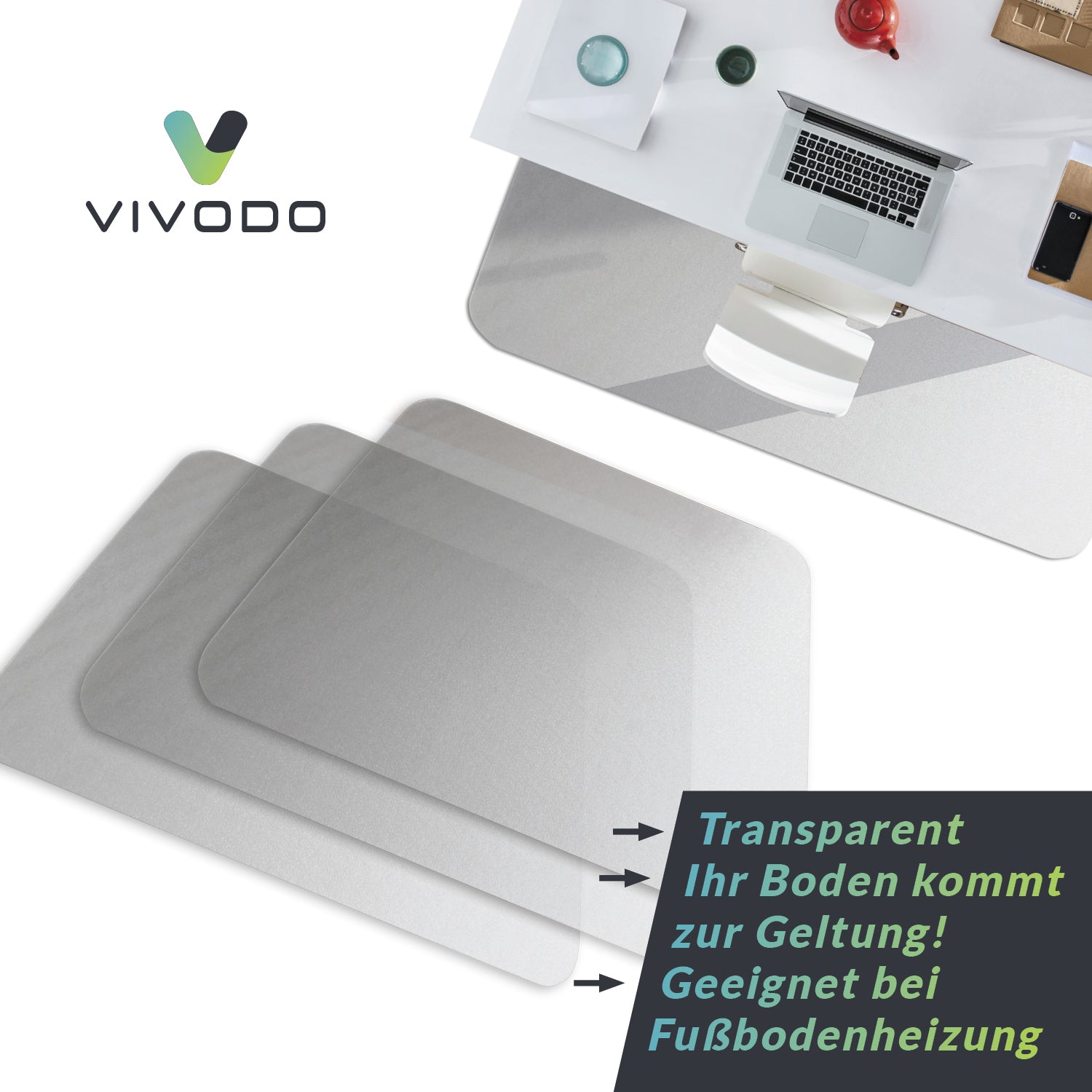 Vivodo Bodenschutzmatte 115 x 135 cm Hartboden Vivodo Onlineshop
