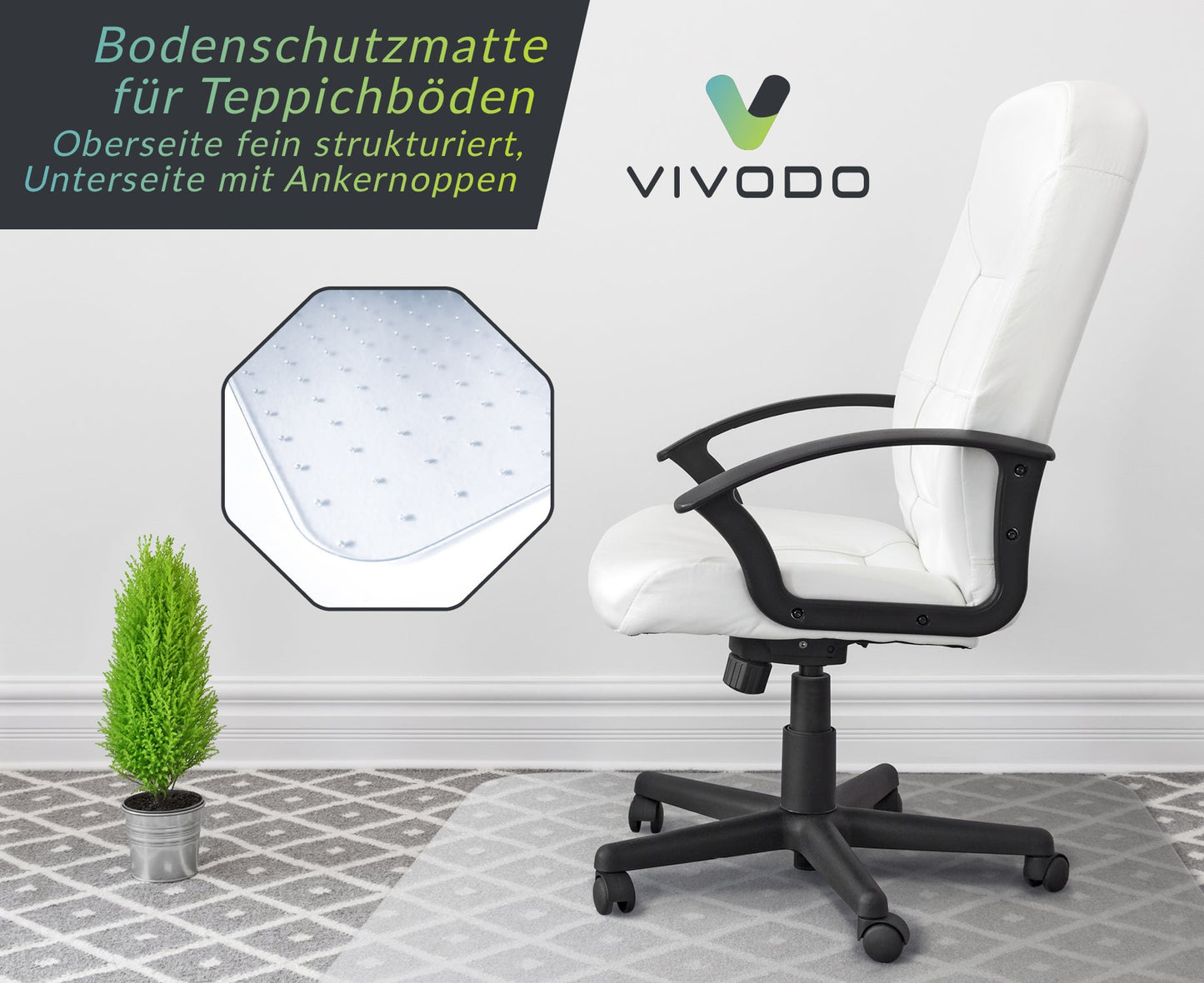 Vivodo Bodenschutzmatte 115 x 135 cm Hartboden Vivodo Onlineshop