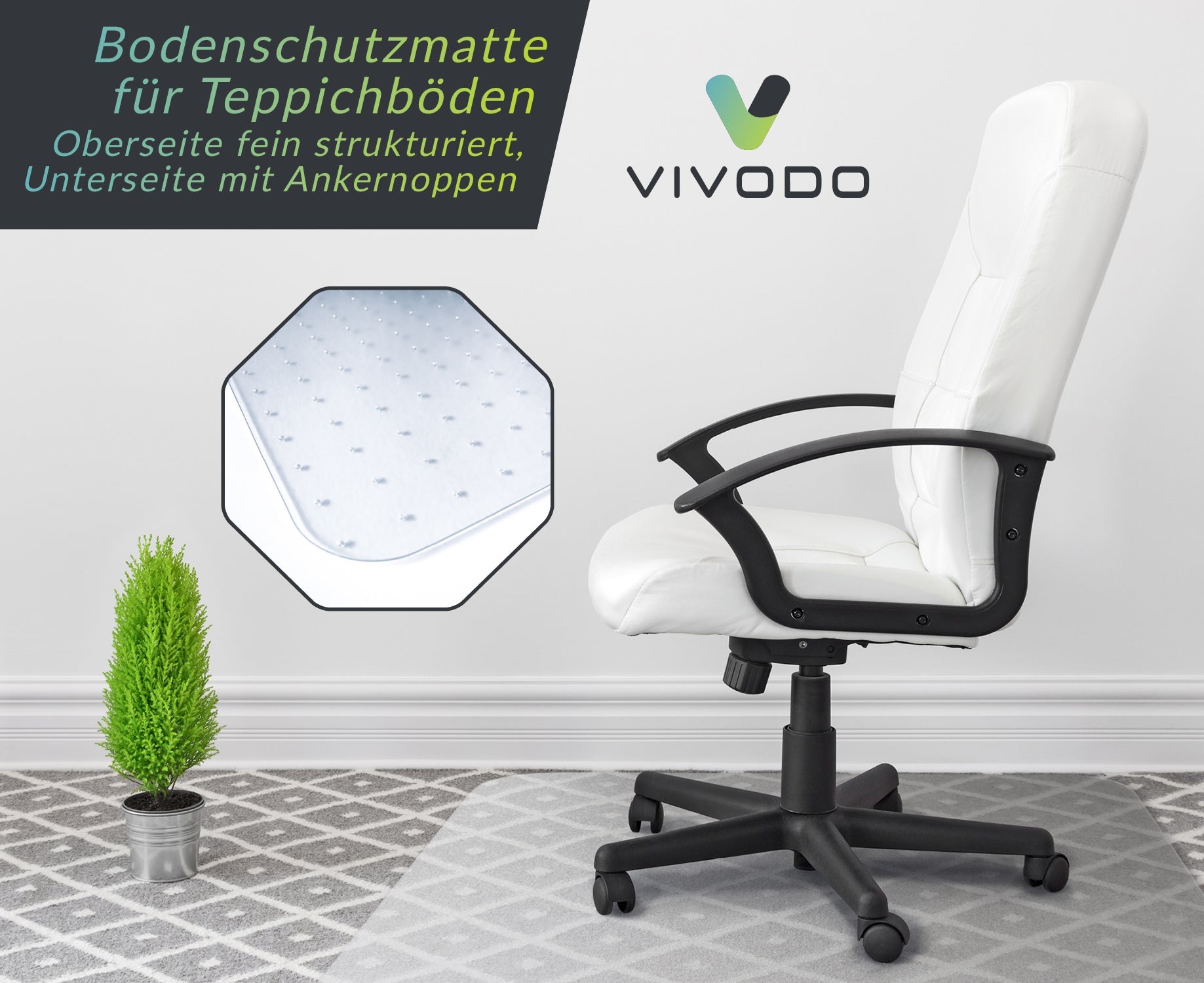 Vivodo Bodenschutzmatte 115 x 135 cm Hartboden Vivodo Onlineshop